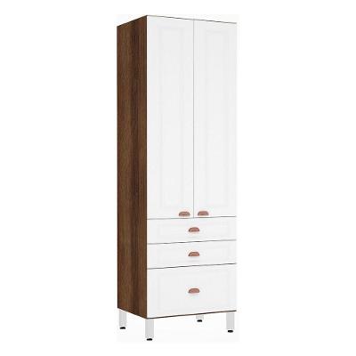 Paneleiro 70cm 2 Portas 2 Gavetas 1 Gavetão Safira Nogueira