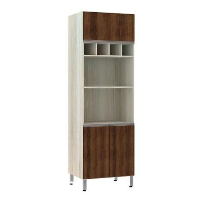Paneleiro 70 Cm Duplo Nicho Luci Legno Crema C/ Dourado