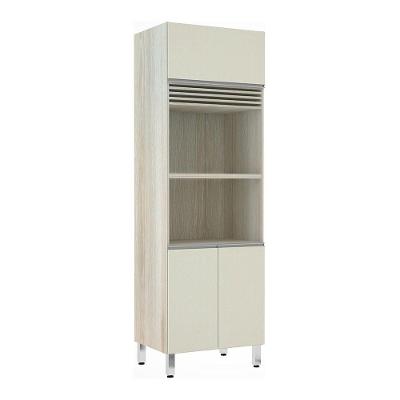 Paneleiro 70Cm 2 Nichos Para Microondas C/ Grade Superior De