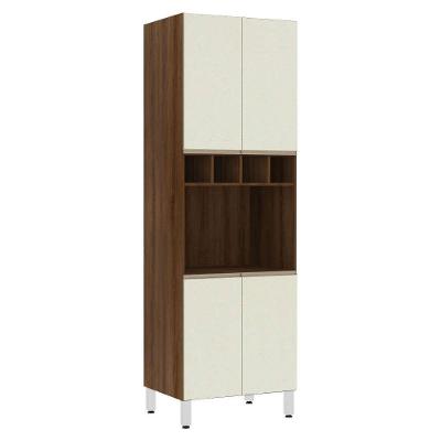 Paneleiro 70 Cm Nicho Para Microondas Dourado C/ Kashmir
