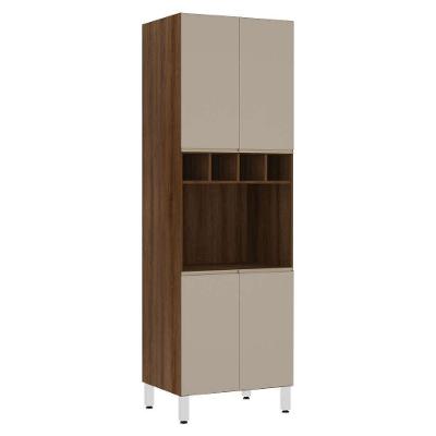 Paneleiro 70 Cm Nicho Para Microondas Dourado C/ Connect