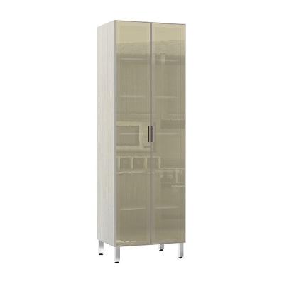 Paneleiro 70Cm Duplo 2 Portas Bronze Luci Legno Crema