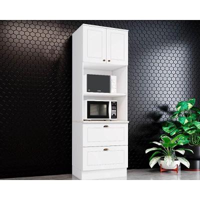 Paneleiro de Cozinha Americana c/ 2 Portas e 2 Gavetas (2 Fornos) 71,5cm Branco - Henn