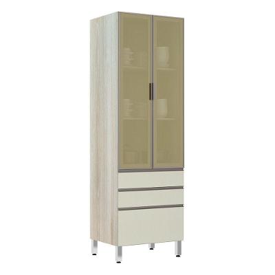 Paneleiro 70Cm Vidro Bronze Luci Legno Crema Com Kashmir