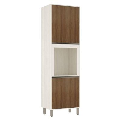 Paneleiro De Cozinha 70 Cm C/ Nicho Microondas 4 Prateleiras
