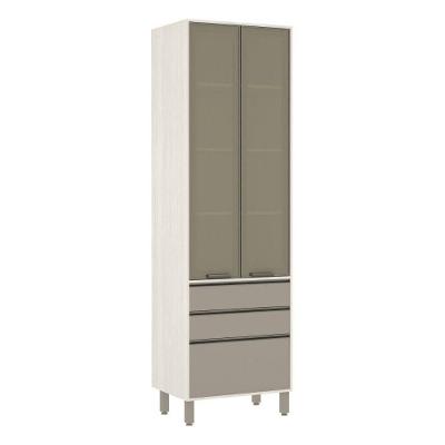 Paneleiro De Cozinha 70 Cm Bronze 3 Gavetas Linea Pátina Ff