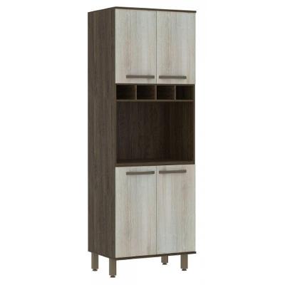 Paneleiro 70Cm Nicho Para Microondas Sara Castanho C/ Legno