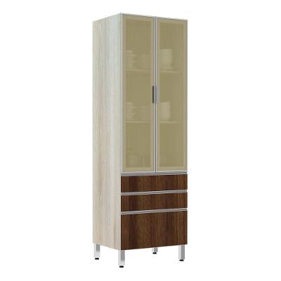 Paneleiro 70Cm Vidro Bronze Lis Legno Crema C/ Dourado