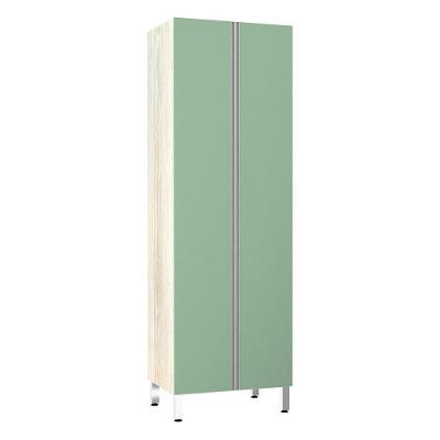 Paneleiro 70Cm Duplo 2 Portas Lis Legno Crema Com Verde Jade