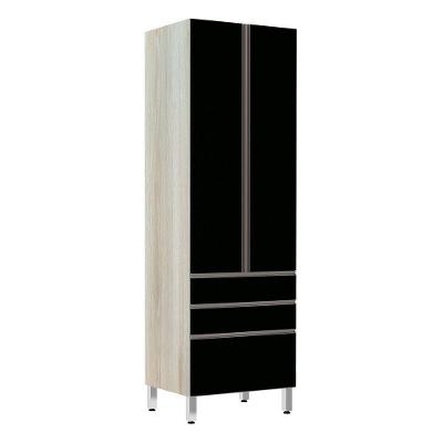Paneleiro 70Cm Luci Legno Crema Com Preto Tx