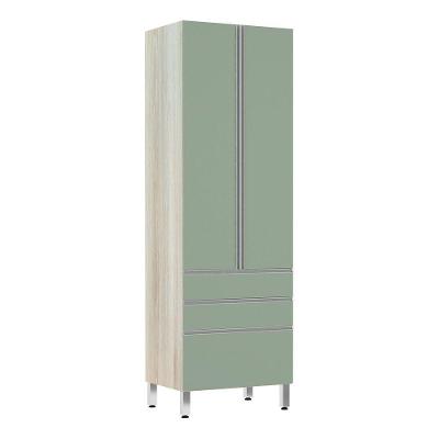Paneleiro 70Cm Lis Legno Crema Com Verde Jade