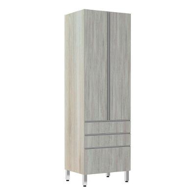 Paneleiro 70Cm Lis Legno Crema Com Concreto
