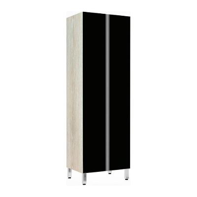 Paneleiro 70Cm Duplo 2 Portas Lis Legno Crema Com Preto Tx