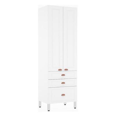 Paneleiro 70Cm E Cristal Branco Com Branco Pet