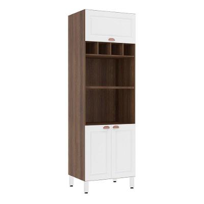 Paneleiro 70cm Duplo C/2 Nichos Para Forno Microondas