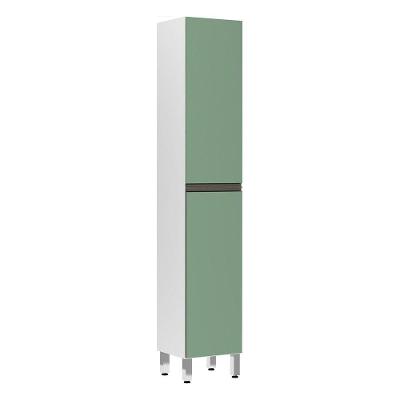 Paneleiro Perola 40 Cm Raso Branco Polar Com Verde Jade
