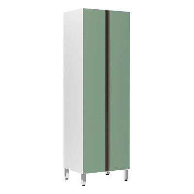Paneleiro Torre 70Cm 5 Prateleiras Pérola Branco C/ Verde