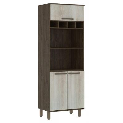 Paneleiro Sara 70 Cm Nicho Microondas Castanho C/ Legno Crem