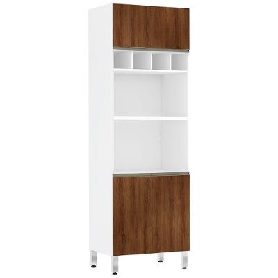 Paneleiro Perola 70 Cm Duplo Nicho Branco C/ Dourado