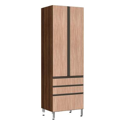 Paneleiro Torre 70Cm Jade Nogueira Dourado Com Cumaru
