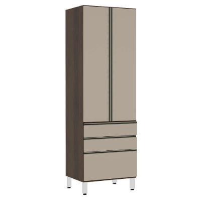 Paneleiro Torre 70Cm Jade Nogueira Dourado Com Connect