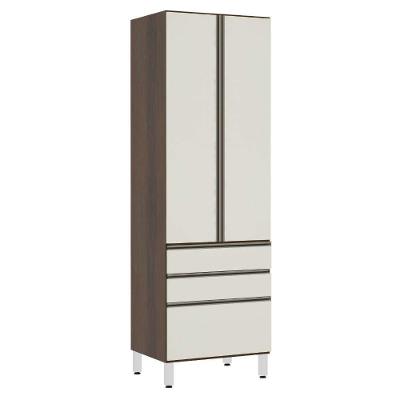 Paneleiro Torre 70Cm Jade Nogueira Dourado Com Kashmir