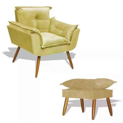 Kit Poltrona Opala Com Puff Opala - Amarelo Amarelo