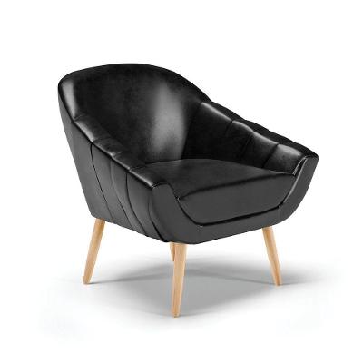 Poltrona Giovana Corano Natural Preto