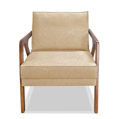 Poltrona Decorativa De Luxo Frida Linho Dourado