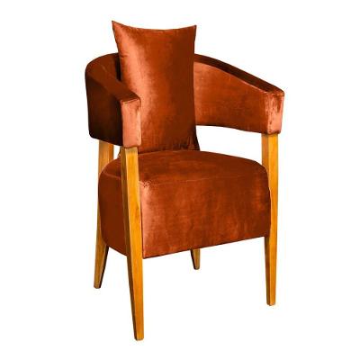 Poltrona Decorativa Valentina Luxo Dora Bela Cor 0126 Ferrugem