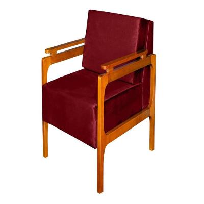 Poltrona Decorativa Yasmin Luxo Dora Bela Cor 0124 Bordô