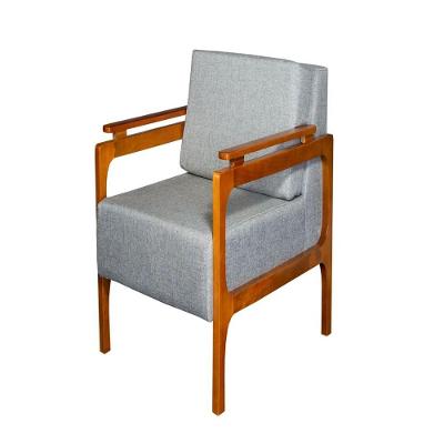 Poltrona Decorativa Yasmin Luxo Dora Bela Cor Cinza Linho
