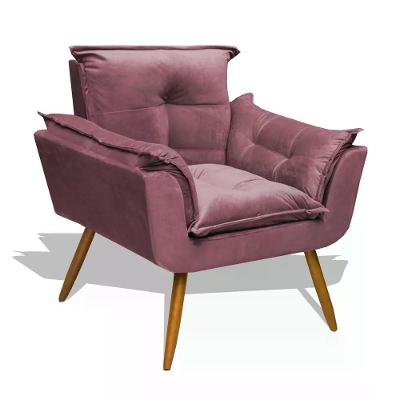 Poltrona Decorativa Opala - Rosê Rosê