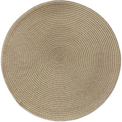 Americano Requinte Liso Para Mesa Redondo 38cm Palha