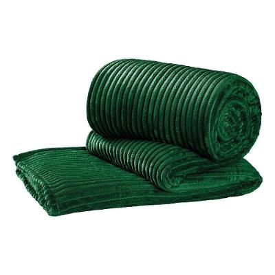 Manta Veludo Luxo Decorativa Verde
