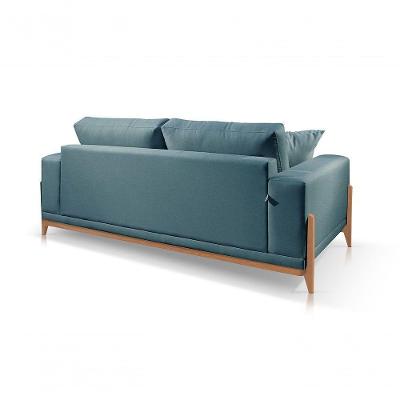 Sofá 2 Lugares Fixo Living Bellagio Linho Azul 1,9m