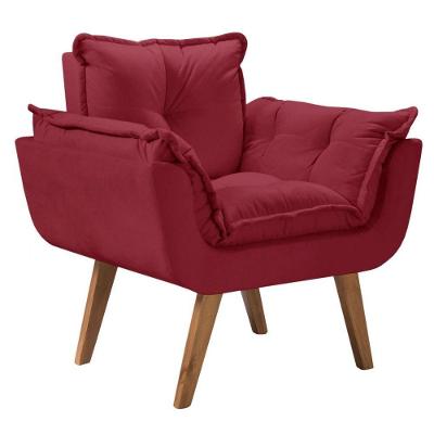 Poltrona Opalla 1 Lugar Suede Dsalla Bordô