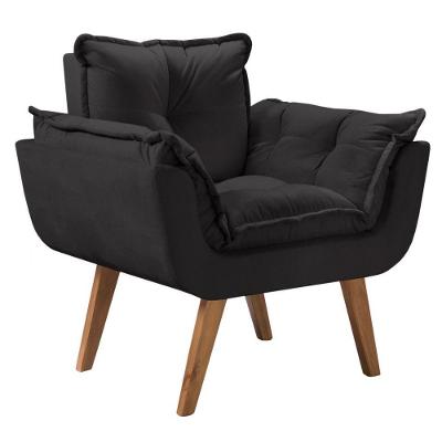 Poltrona Opalla 1 Lugar Base Palito Preto