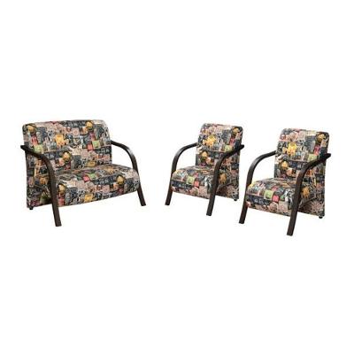 Conjunto Poltronas Vênus Braço Madeira Dsalla Retro Bar 107