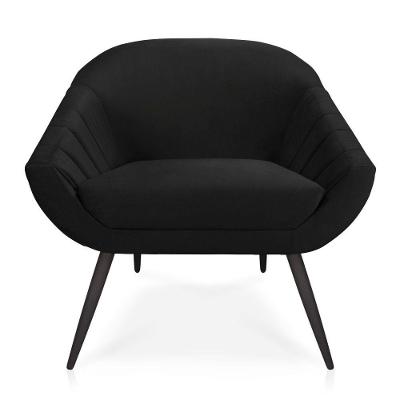 Poltrona Veludo de Ferro Preto