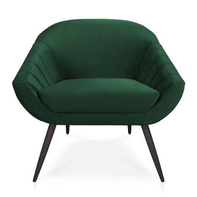 Poltrona Veludo Verde Esmeralda de Ferro