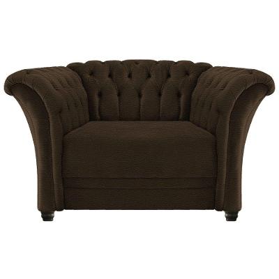 Poltrona Decorativa Chesterfield Sofia Corano Marrom
