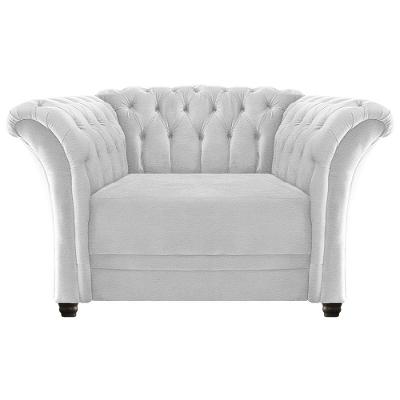 Poltrona Decorativa Chesterfield Sofia Corano Branco