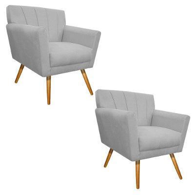 02 Poltronas Laura Palito Suede Branco