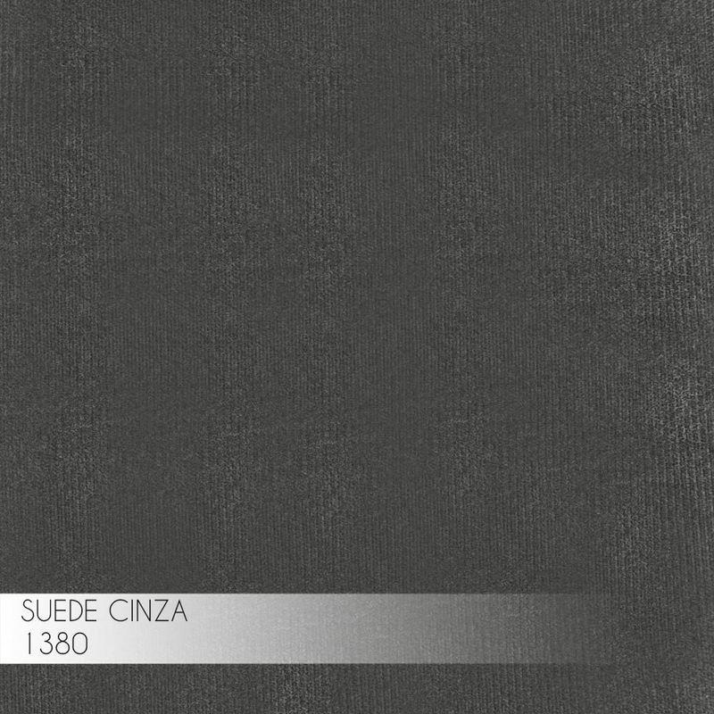 Poltrona Sala de estar Abel Base de Ferro Preto Suede Cinza - 2