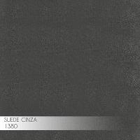 Poltrona Sala de estar Abel Base de Ferro Preto Suede Cinza