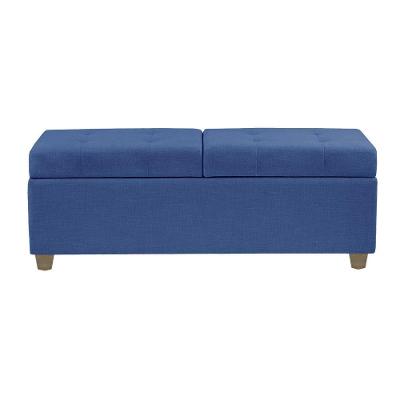 Recamier Bau Paris 1,20M Suede Azul Marinho - Clique Decor