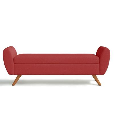 Recamier Bau Grecia 1,60M Suede Vermelho - Clique Decor