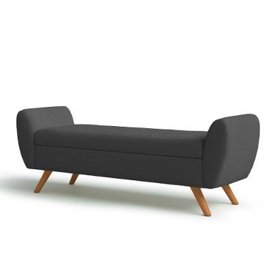 Recamier Bau Grecia 1,60M Suede Grafite - Clique Decor