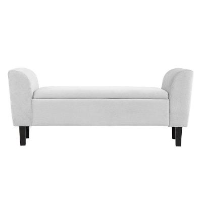 Recamier Bau França 1,40M Suede Branco - Clique Decor